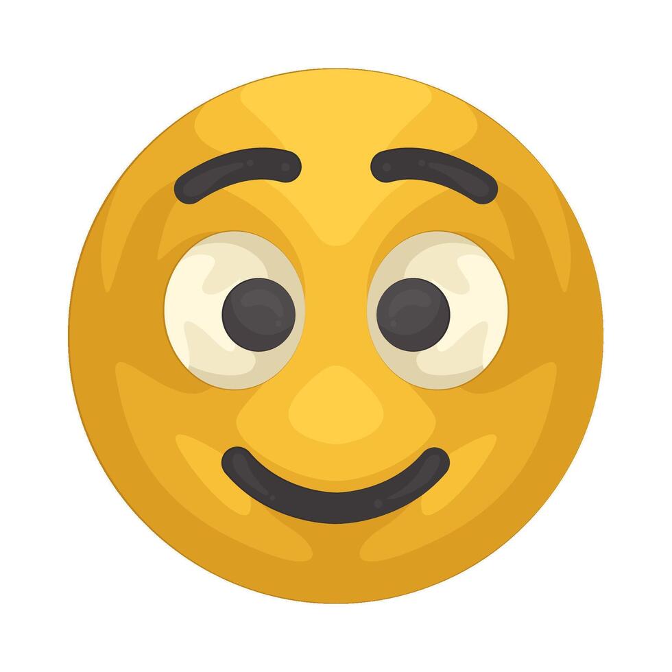 Illustration of smiling emoji vector