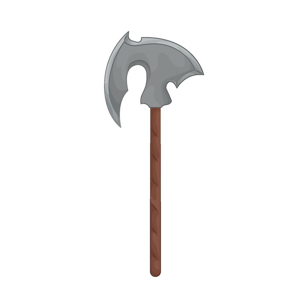 Illustration of medieval axe vector