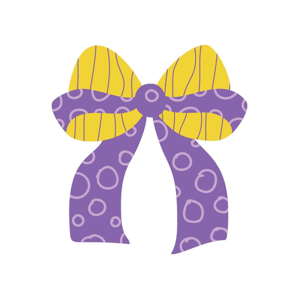 A textured bow or ribbon inspired by vintage aesthetics vector