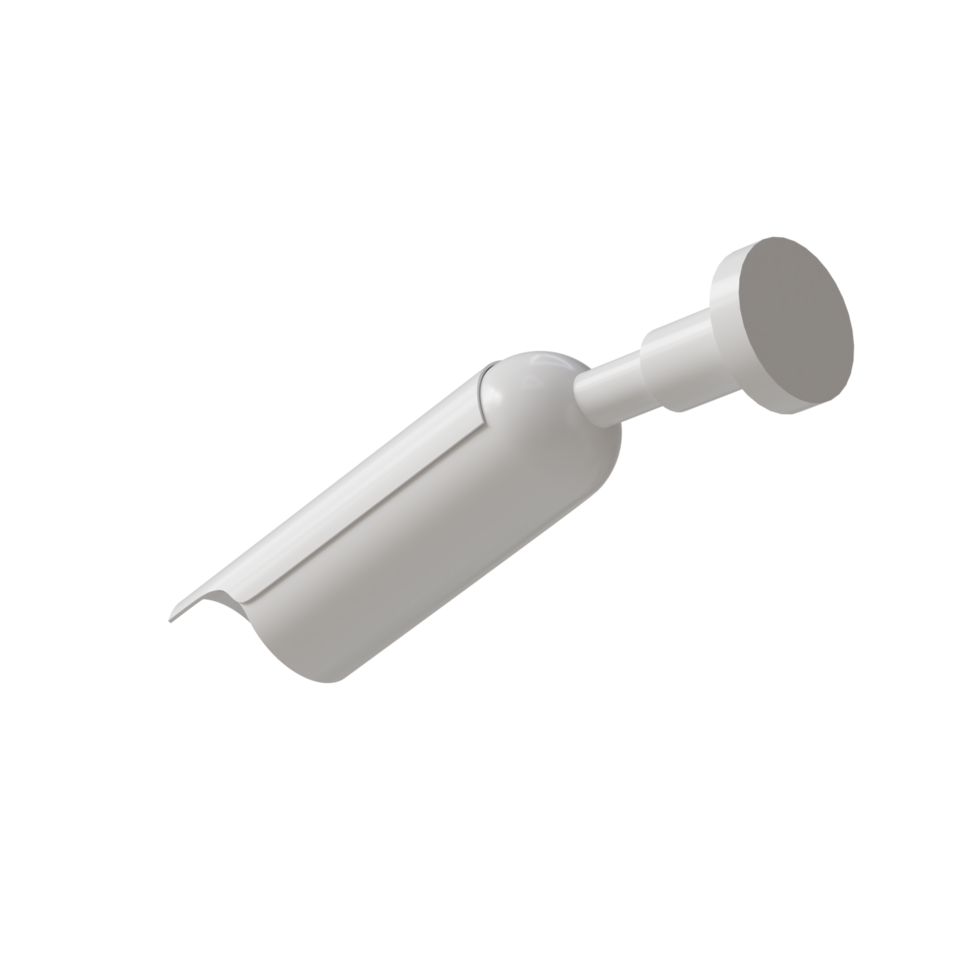 White Outdoor Security Camera - Medium Low View at 135 Degrees png