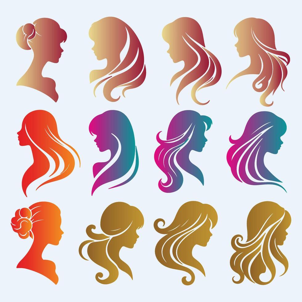 Hair Style for modern women vector