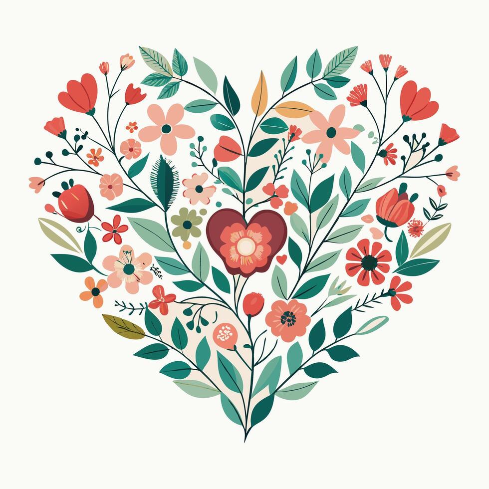 Seamless colorful floral pattern on white background vector