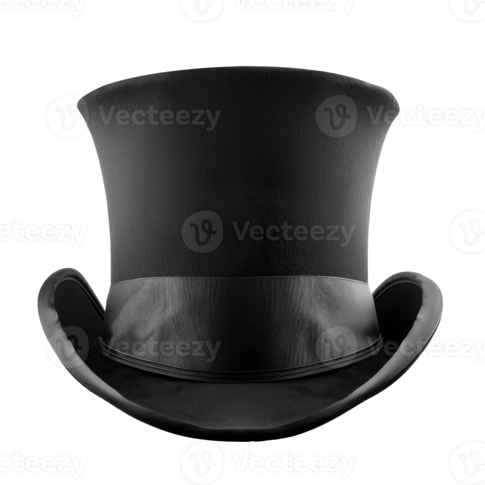 Top Hat front view full length isolate on transparency background png