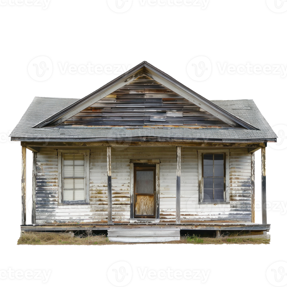 Ranch House front view full length isolate on transparency background png