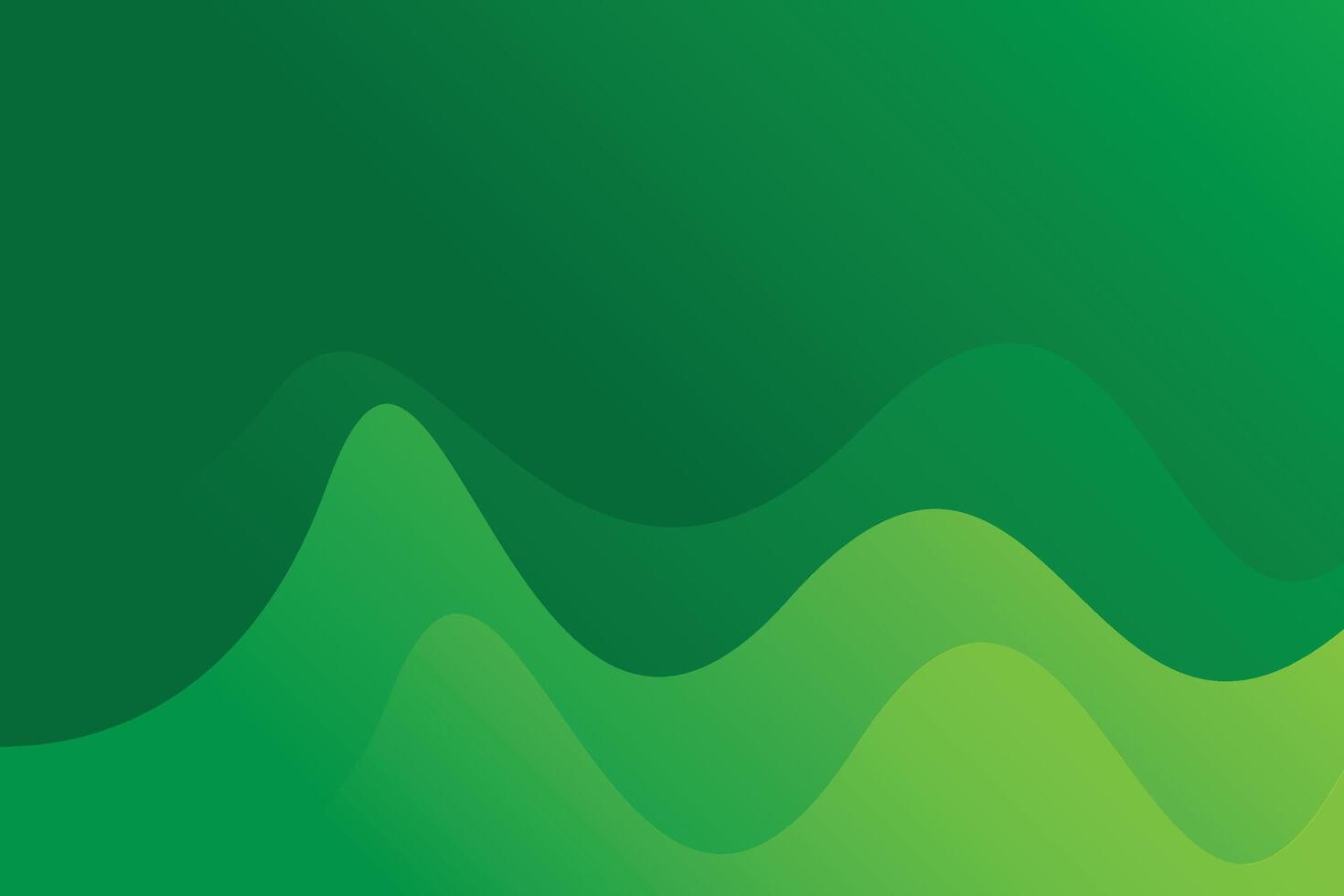 Green wave background with a wave pattern vector