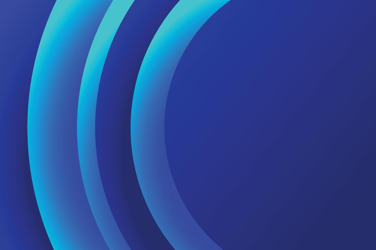 Blue abstract background with curved lines vector
