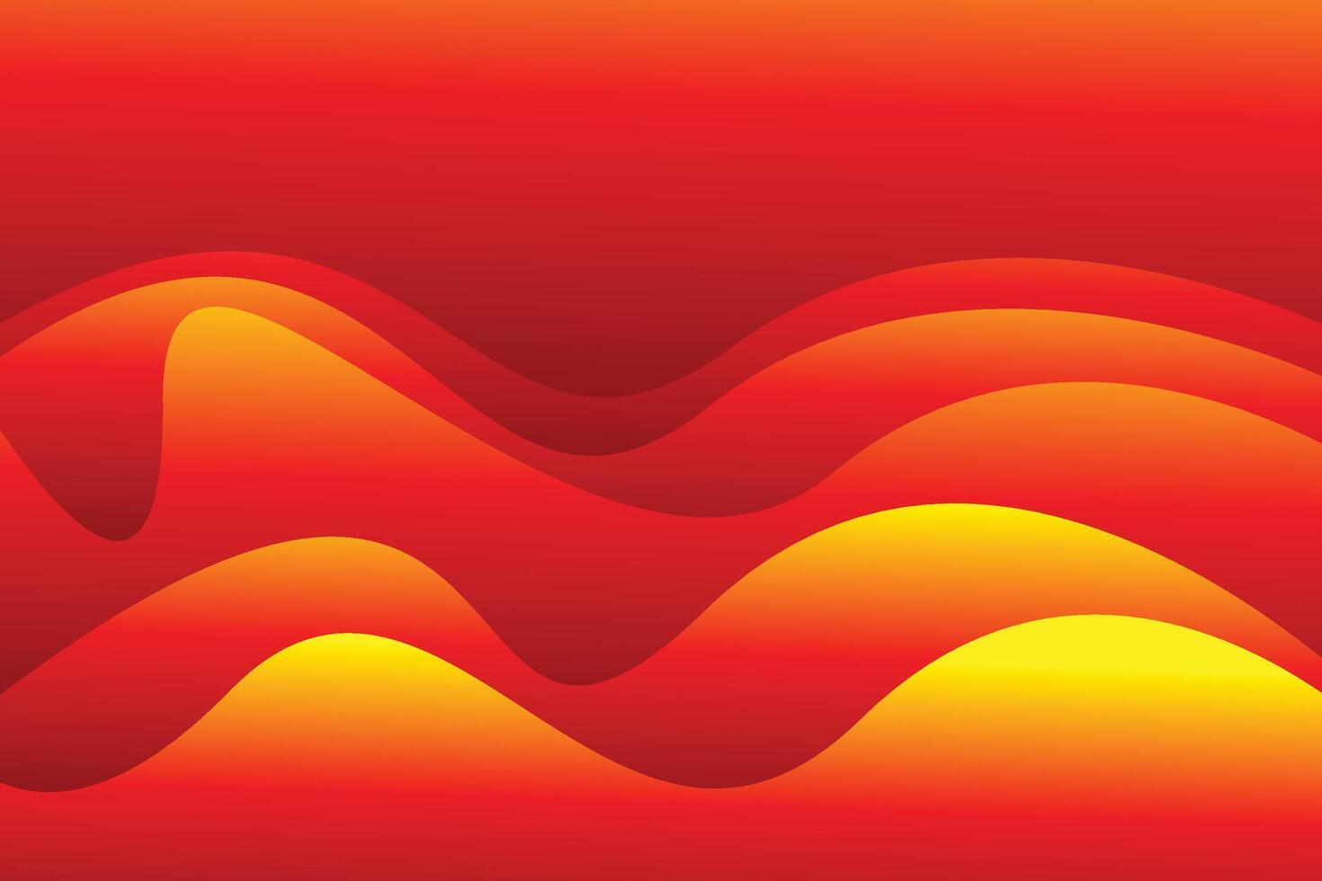 Abstract background with waves and red and yellow colors vector