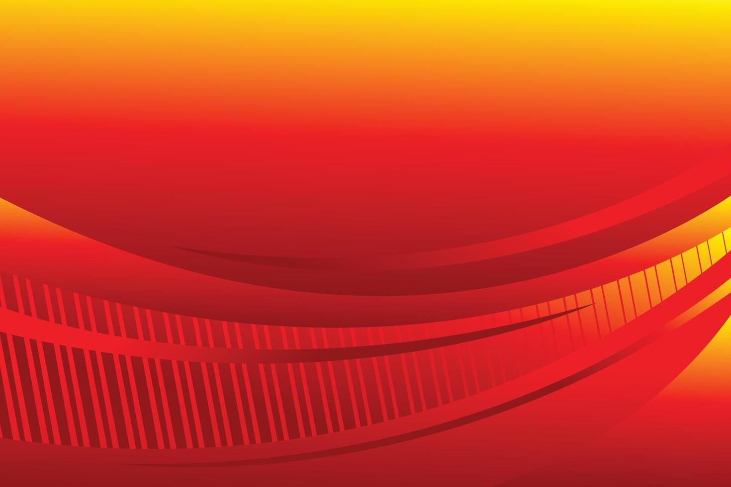 Abstract red and yellow background with wavy lines vector
