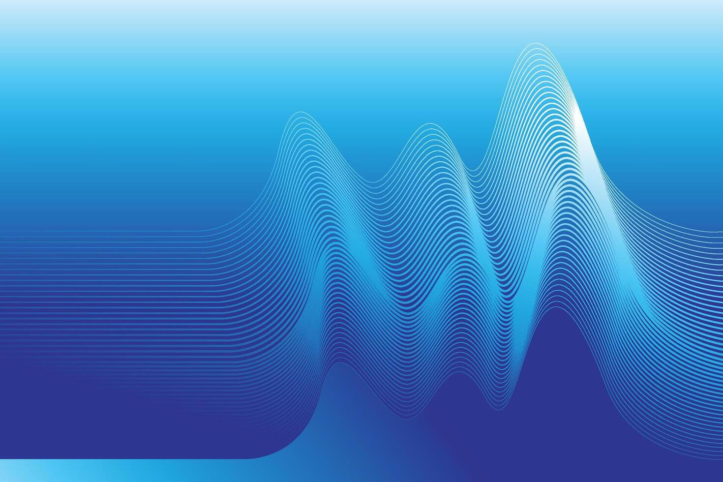 A blue wave background with a wave pattern vector