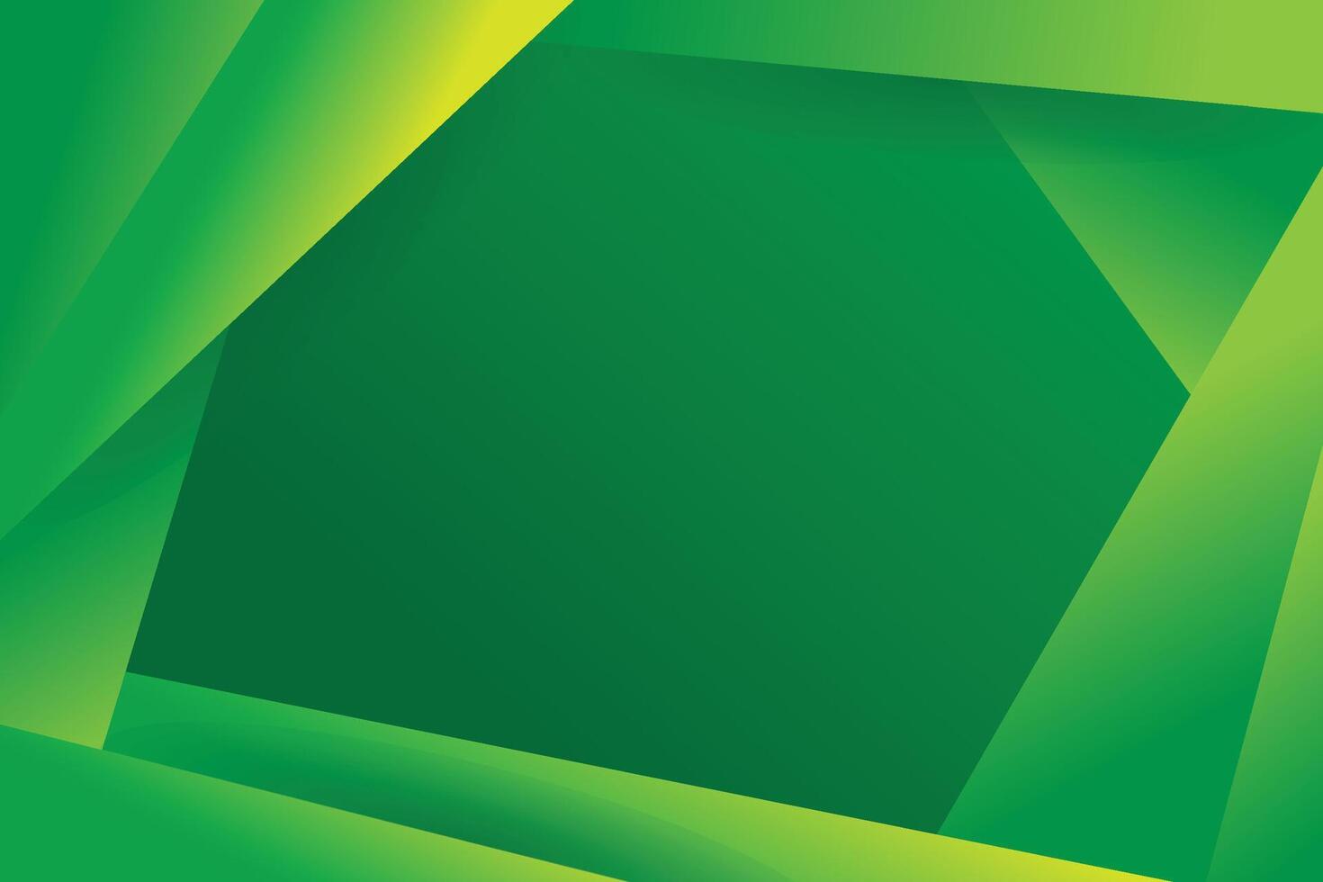 Green abstract background with a square shape vector