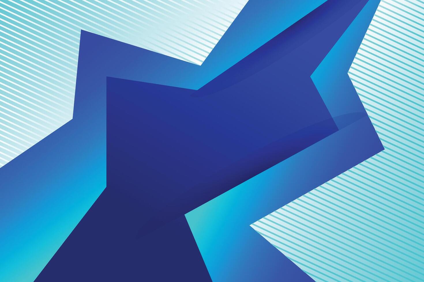 A blue abstract background with a curved arrow vector