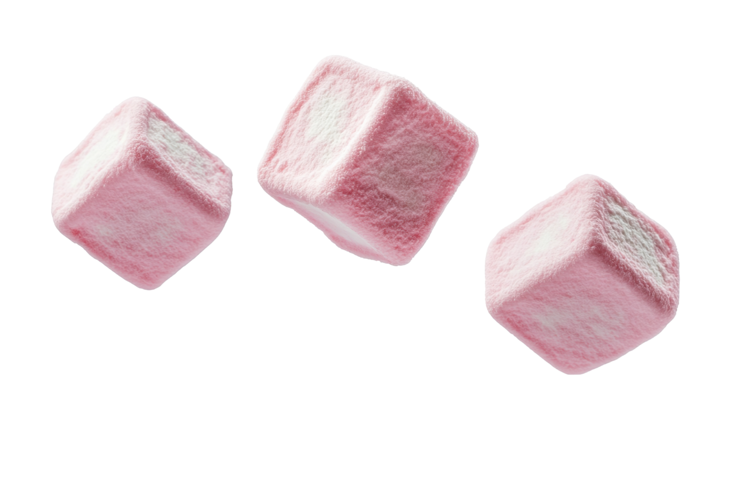 Pink marshmallows on a transparent background. png