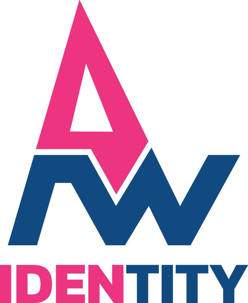 Unique AW or WA letter logo vector