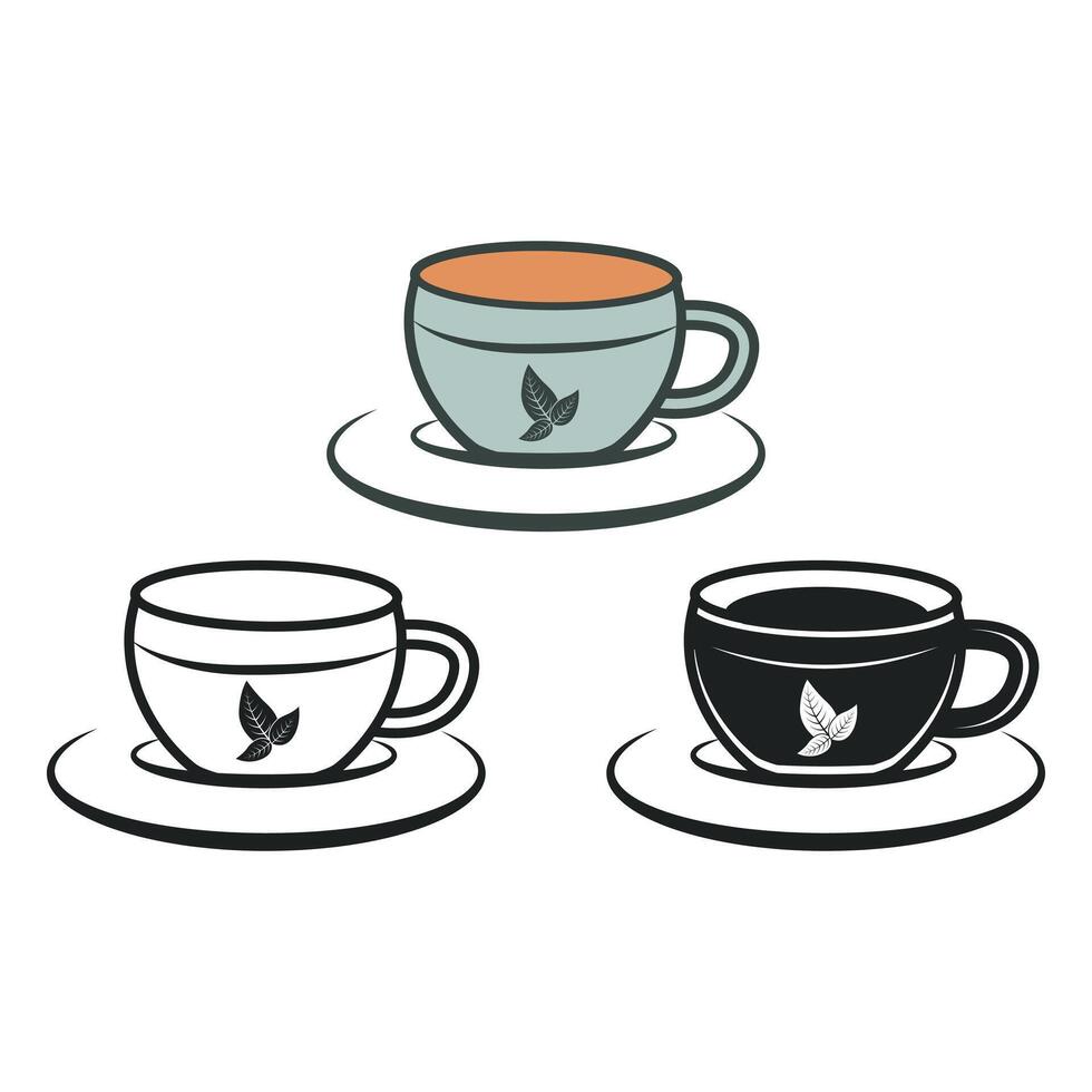 Tea Cup design art work vector