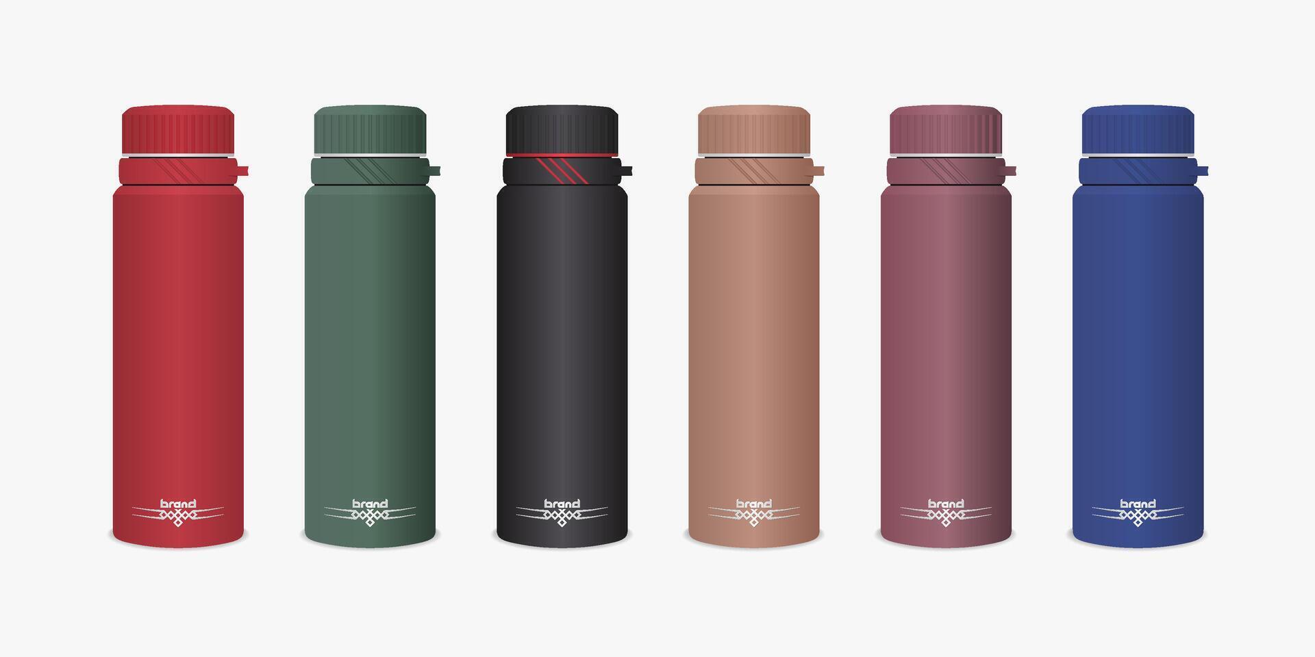 Aluminium tumbler illustration with White Background, perfect for marketing needs vector