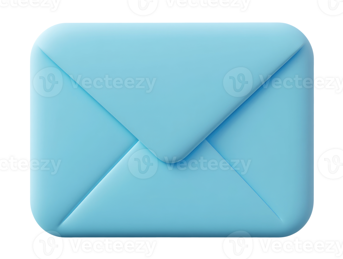 Blue envelope icon isolated on transparent background png