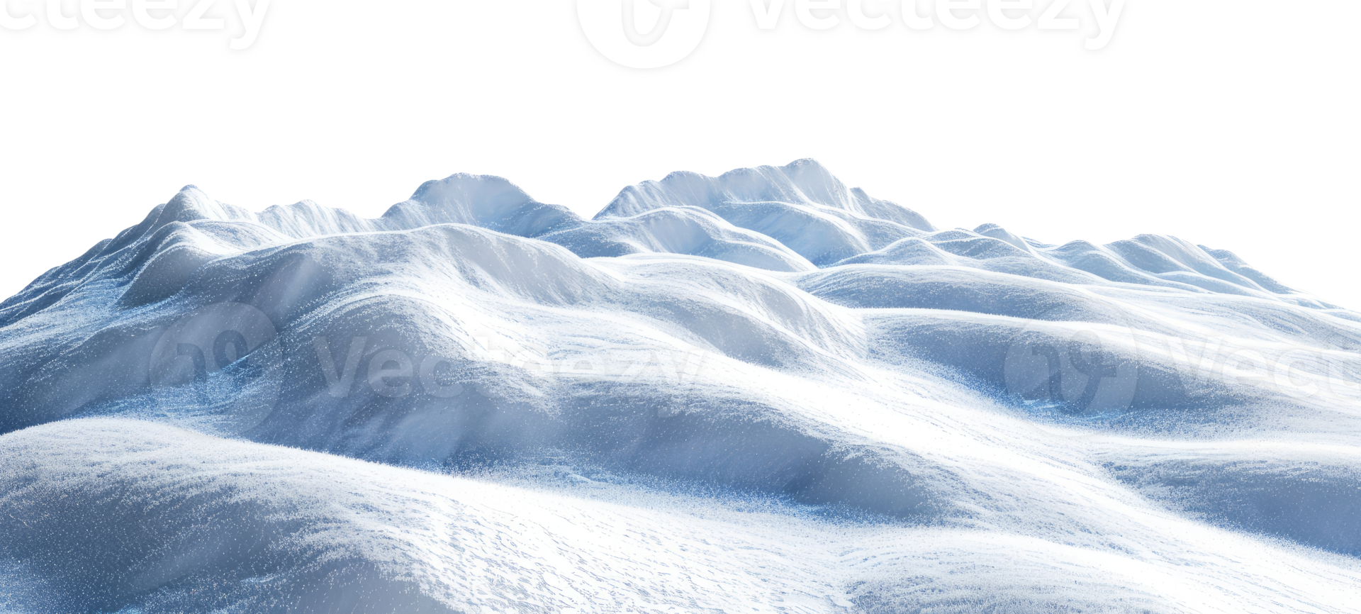 Winter snow landscape isolated on transparent background png