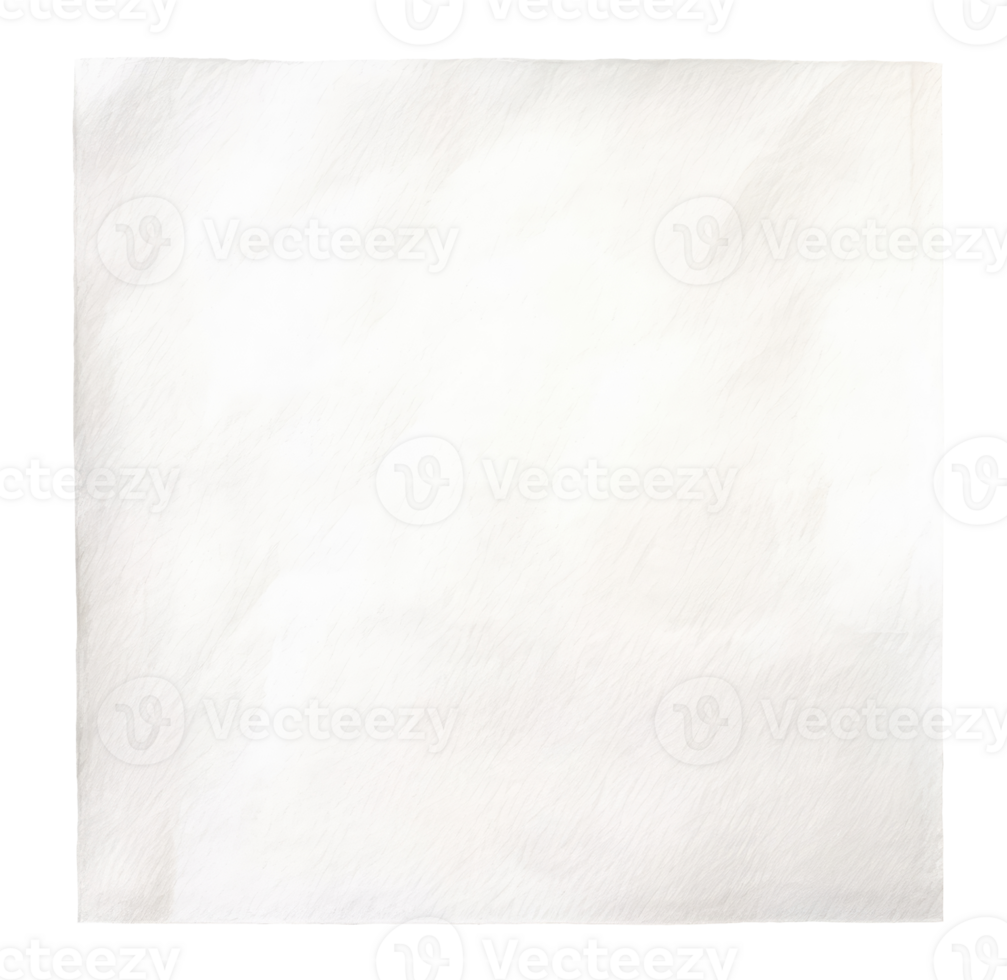 Square sheet of white paper isolated on transparent background png