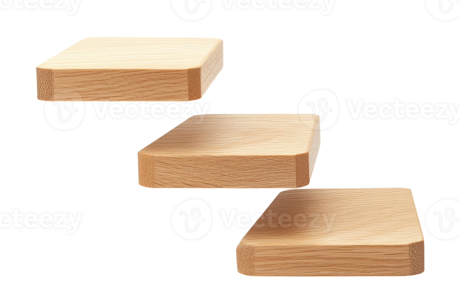 Wooden steps isolated on transparent background png