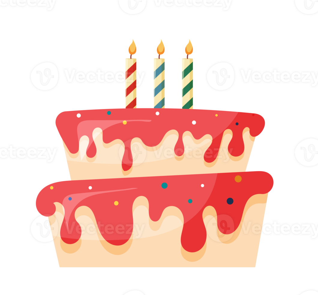 Birthday Cake with Candles png