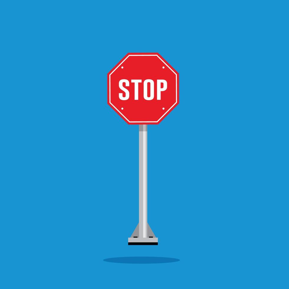Road sign icon, stop traffic. suitable for poster use and web icons vector