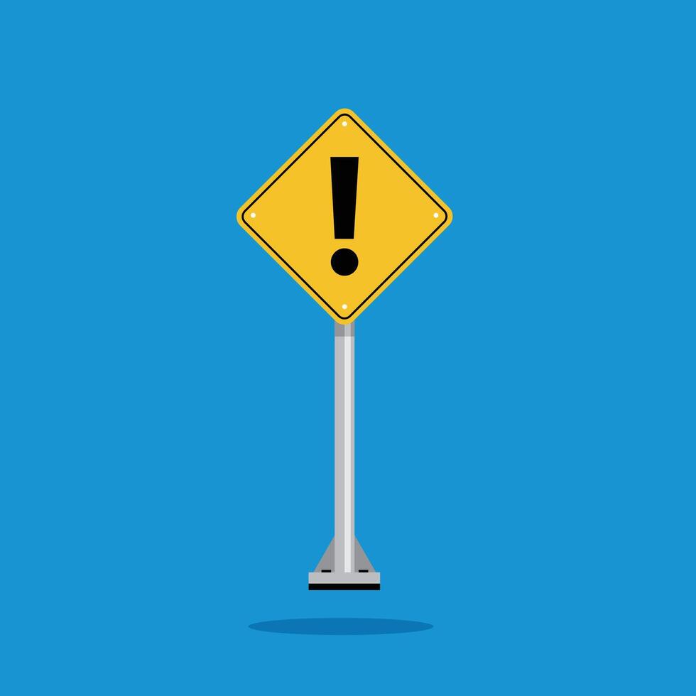 road sign icon, Other Danger road on yellow rhombus. board.suitable for poster use and web icon vector