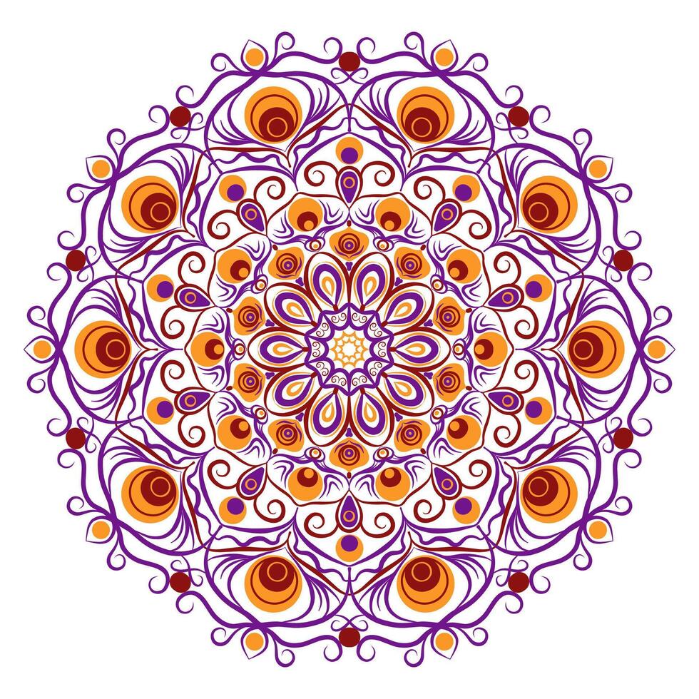 Pattern of flowers. Mandala pattern.Ornament of flowers .Retro decor vector