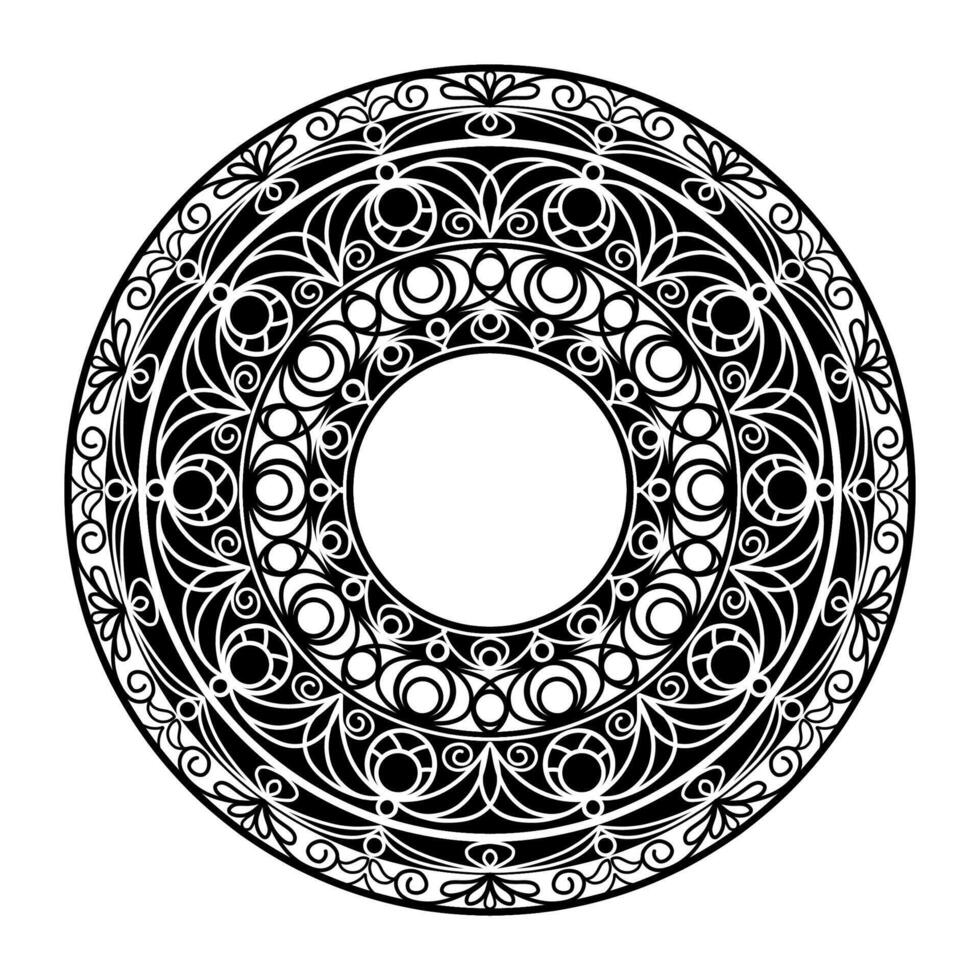 Pattern of flowers. Mandala pattern.Ornament of flowers .Retro decor vector