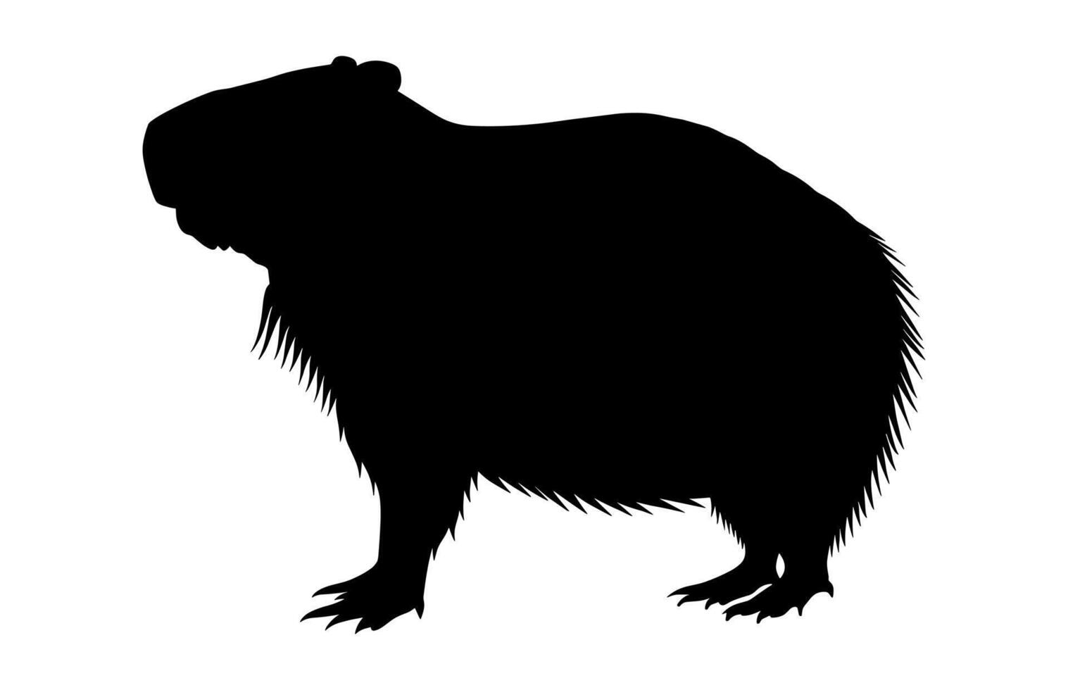Capybara Silhouette Clipart vector