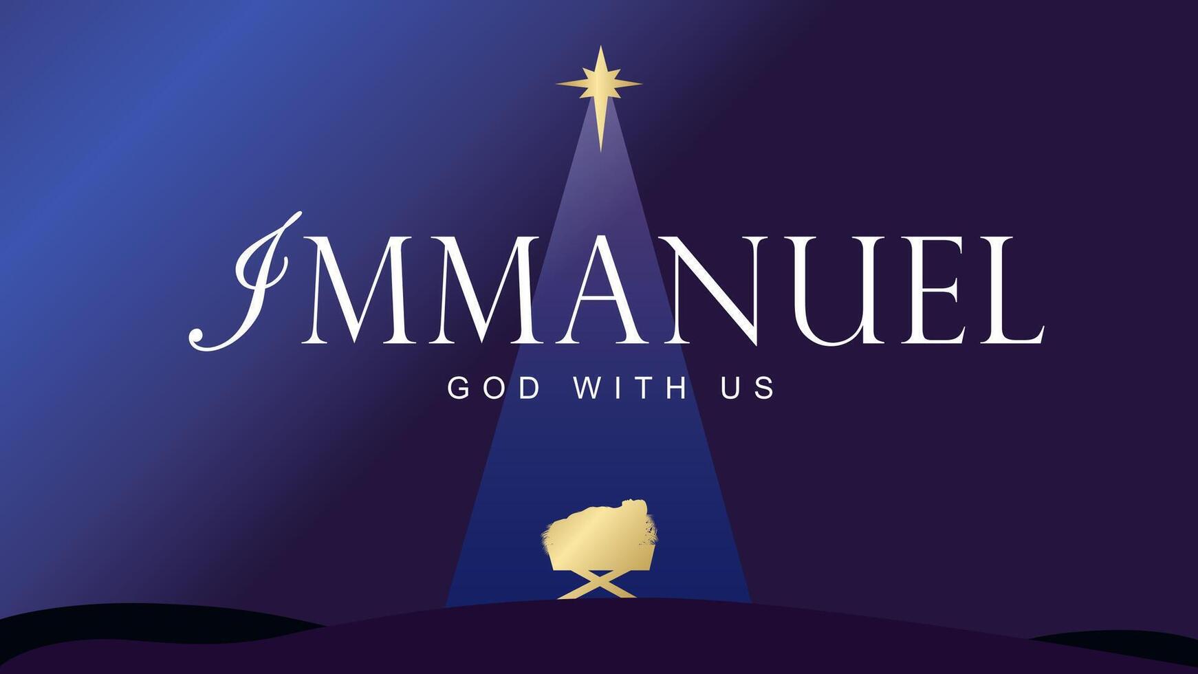 Holy Night celebrating banner or poster. Church service invitation card. vector