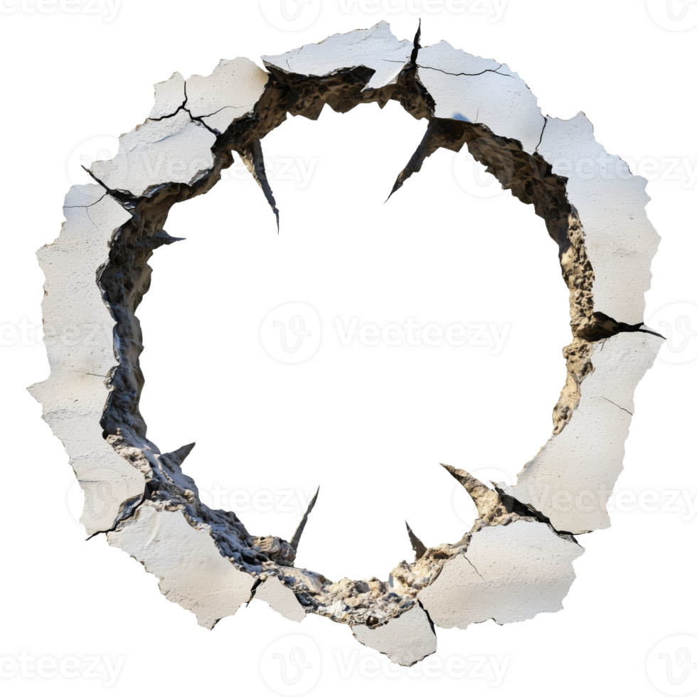 An Artistic Representation of a Circular Crack in the Earth png