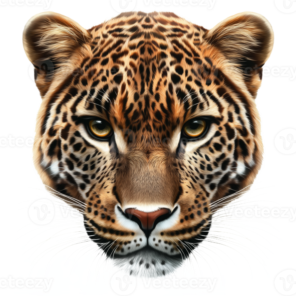 Majestic Wild Tiger Face Illustration in Natural Habitat png