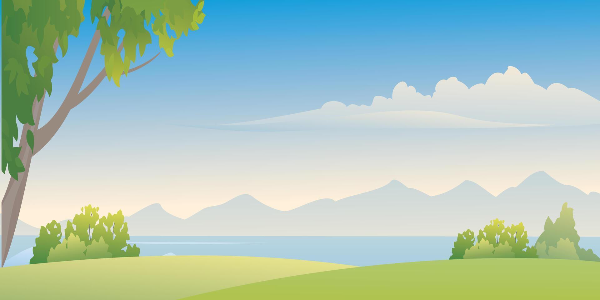 Summer Landscape Background vector