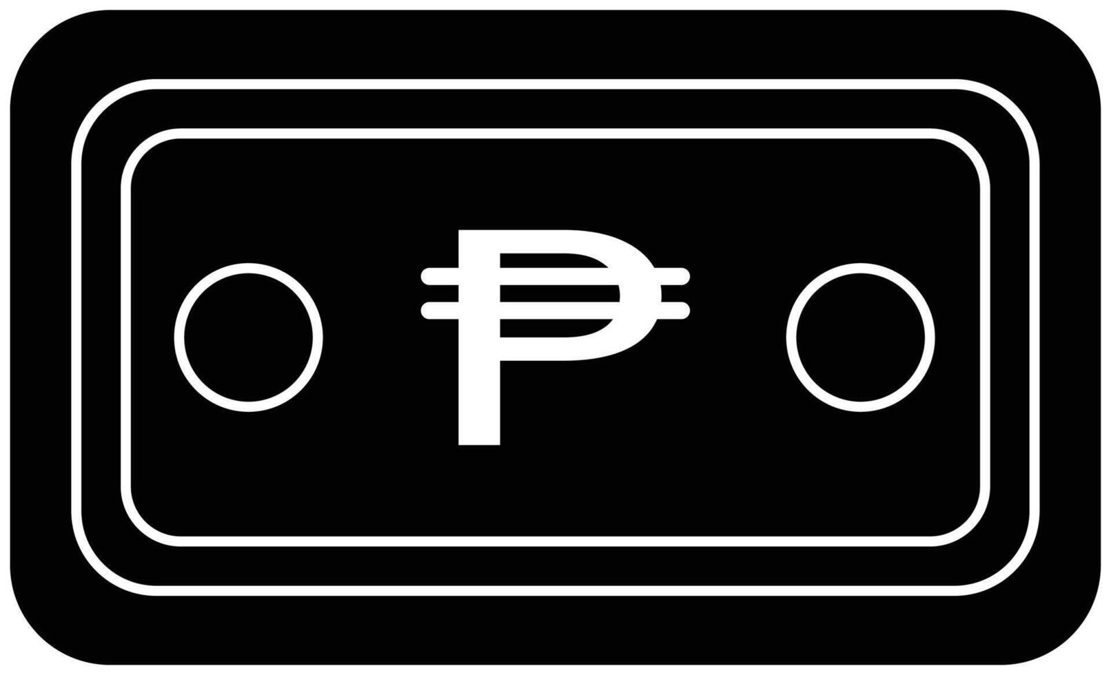 A black and white icon of a money box vector