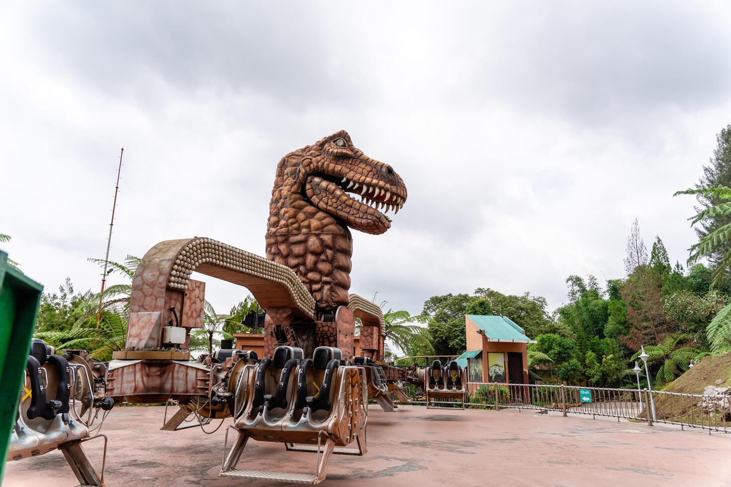 Berastagi, North Sumatra, Indonesia - September, 26 2021. Tourist are travelling playing and recreation at Mikie Holiday Resort or Mikie Funland Berastagi - North Sumatra photo