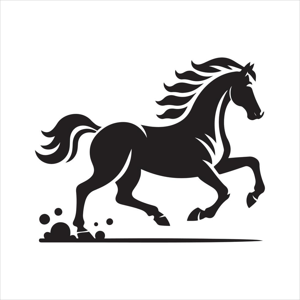 Trotting Horse art illustration vector