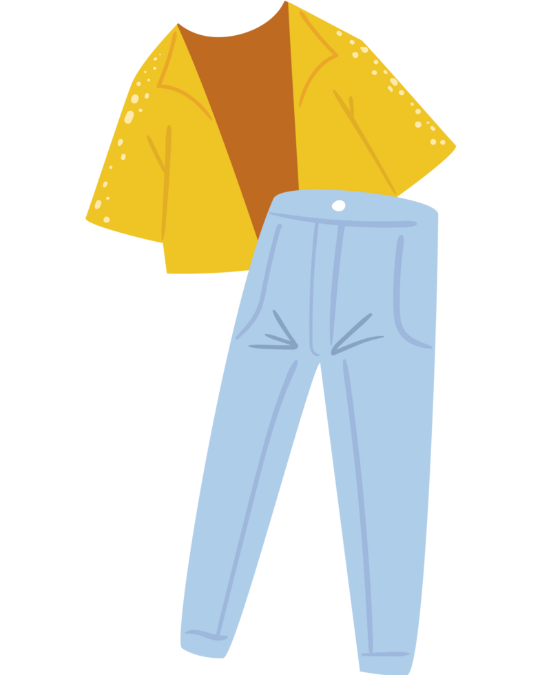 spring clothes jeans and jacket png