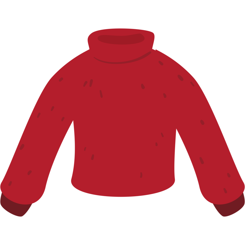 red sweater autumn clothes png