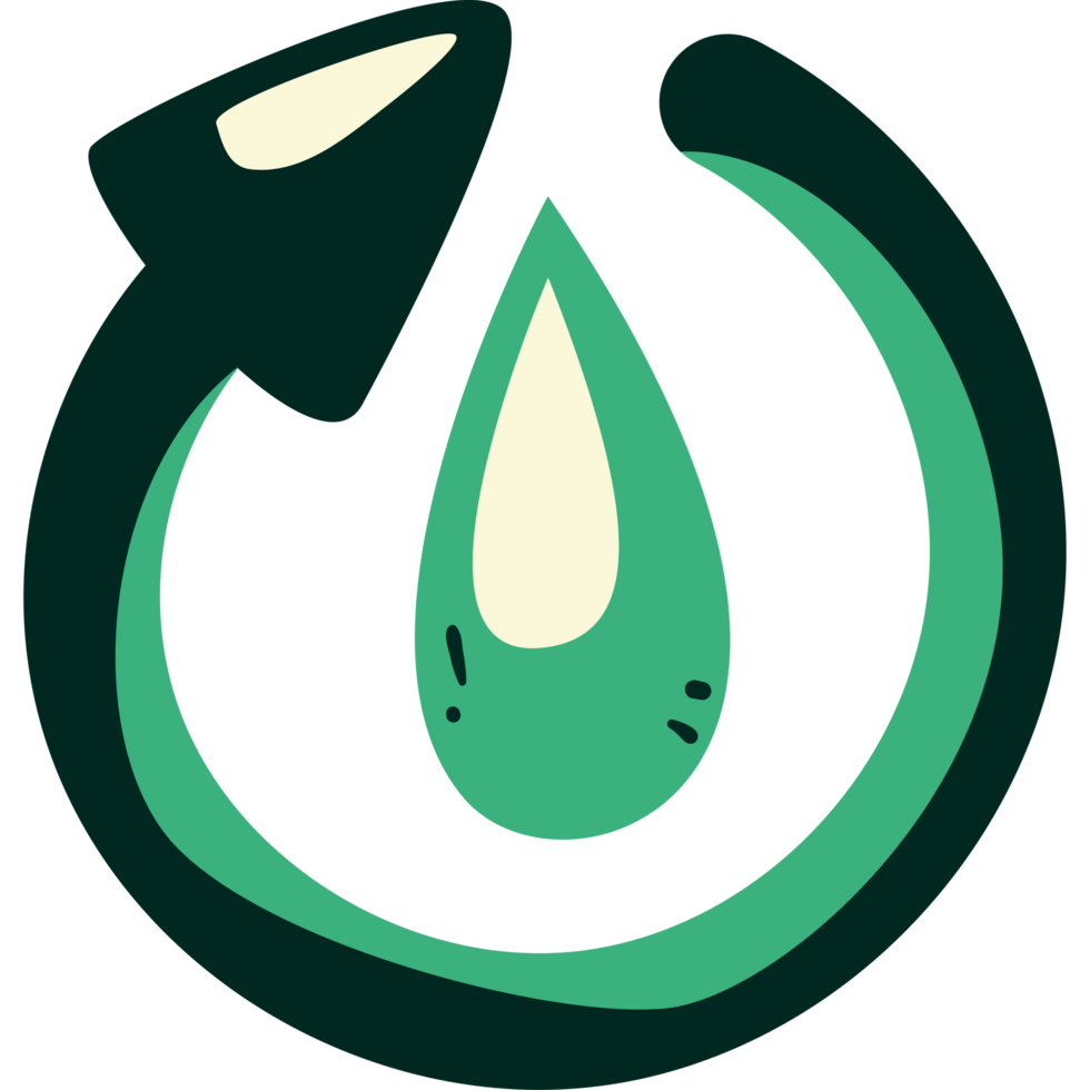 recycle water symbol green png