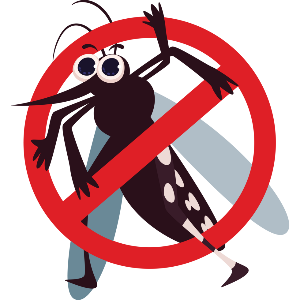 warning symbol with aedes mosquito png