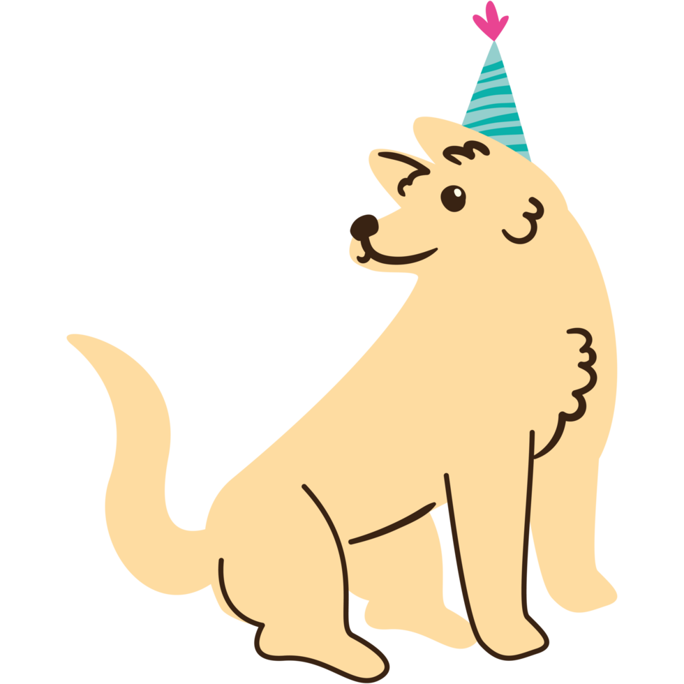 funny dog with party hat png
