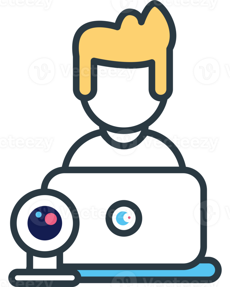 employee making hybrid work png