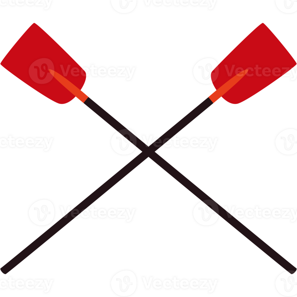 two wooden crossed oars png