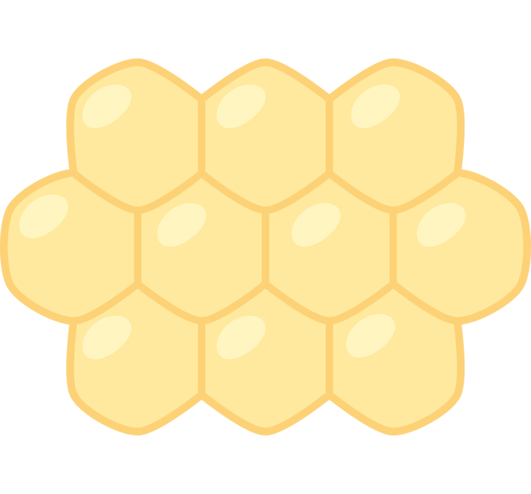bees hive cells design png
