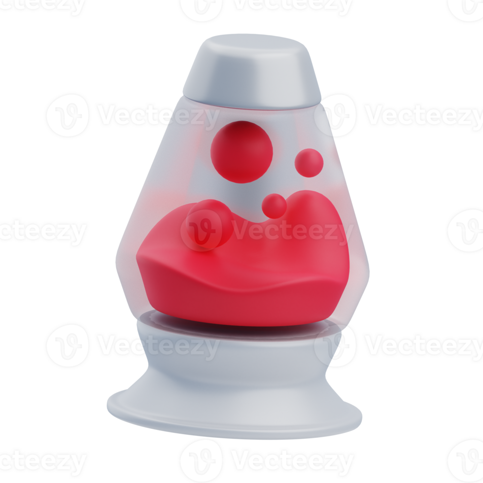 3D Retro Lava Lamp Decor Piece png