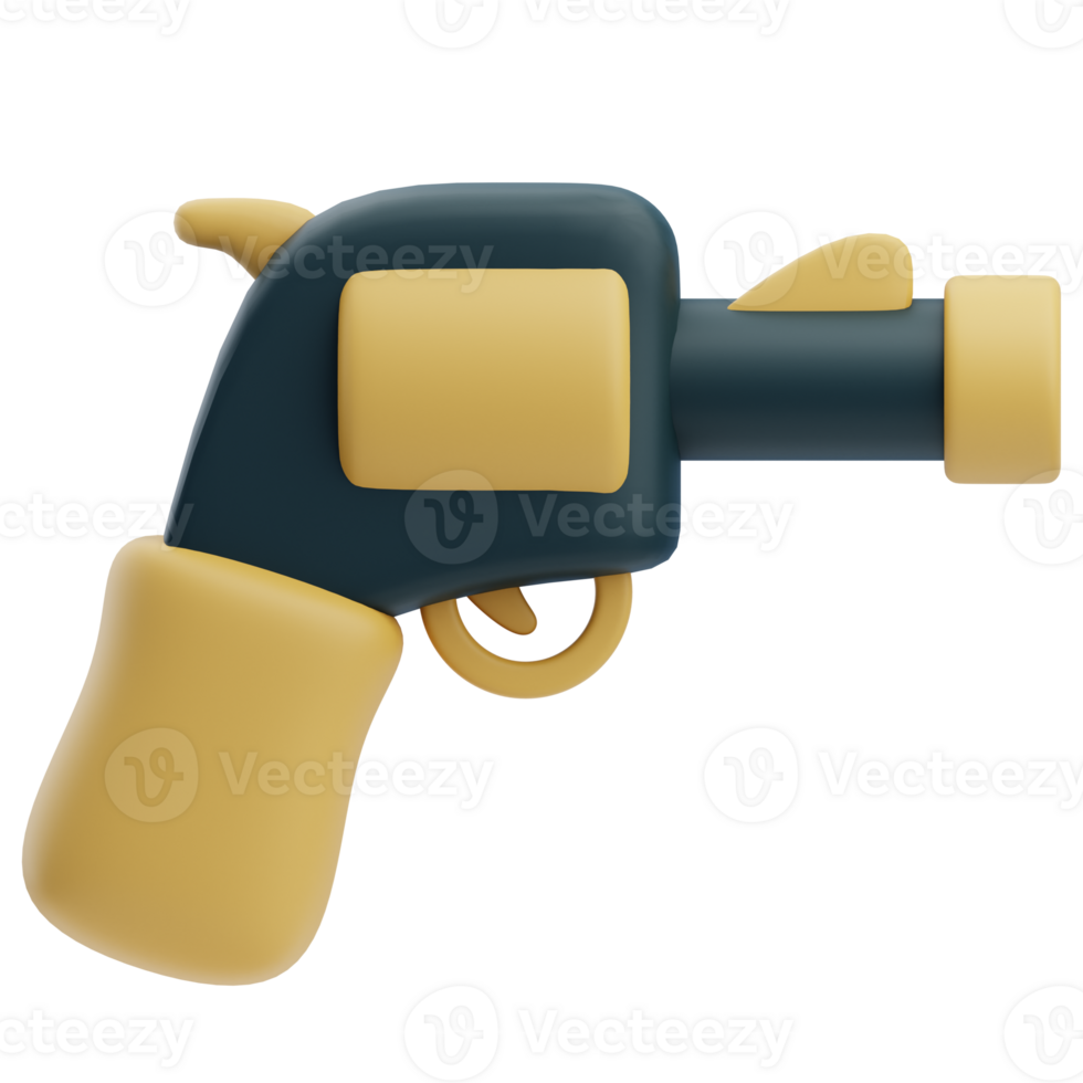 3D Revolver Model For Justice Themes png