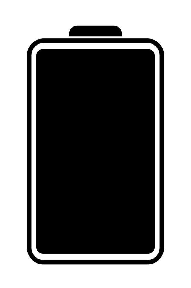 Battery charging icon. Charge level indicator. Black and white illustration. Full charge vector