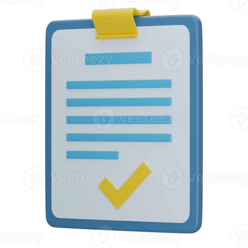 Property Agreement Checklist 3D Illustration png