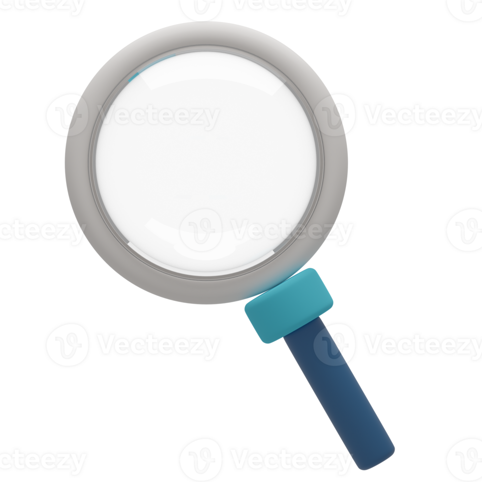 huis jacht- vergroten glas 3d illustratie png