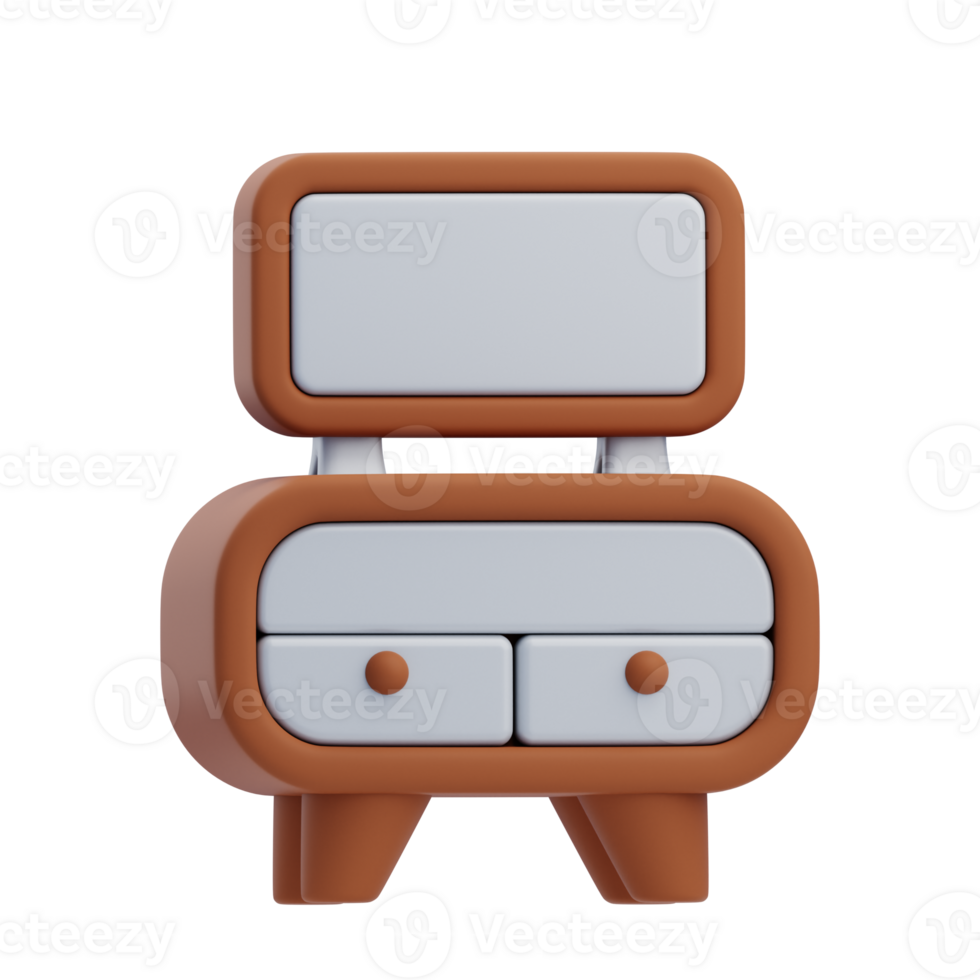 3D Modern TV Stand With Storage Drawers png